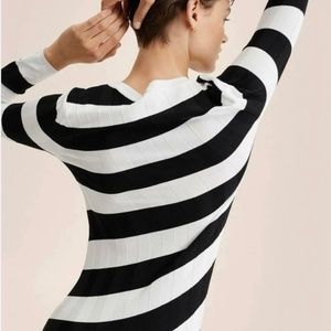 Mango Striped Ribbed dress